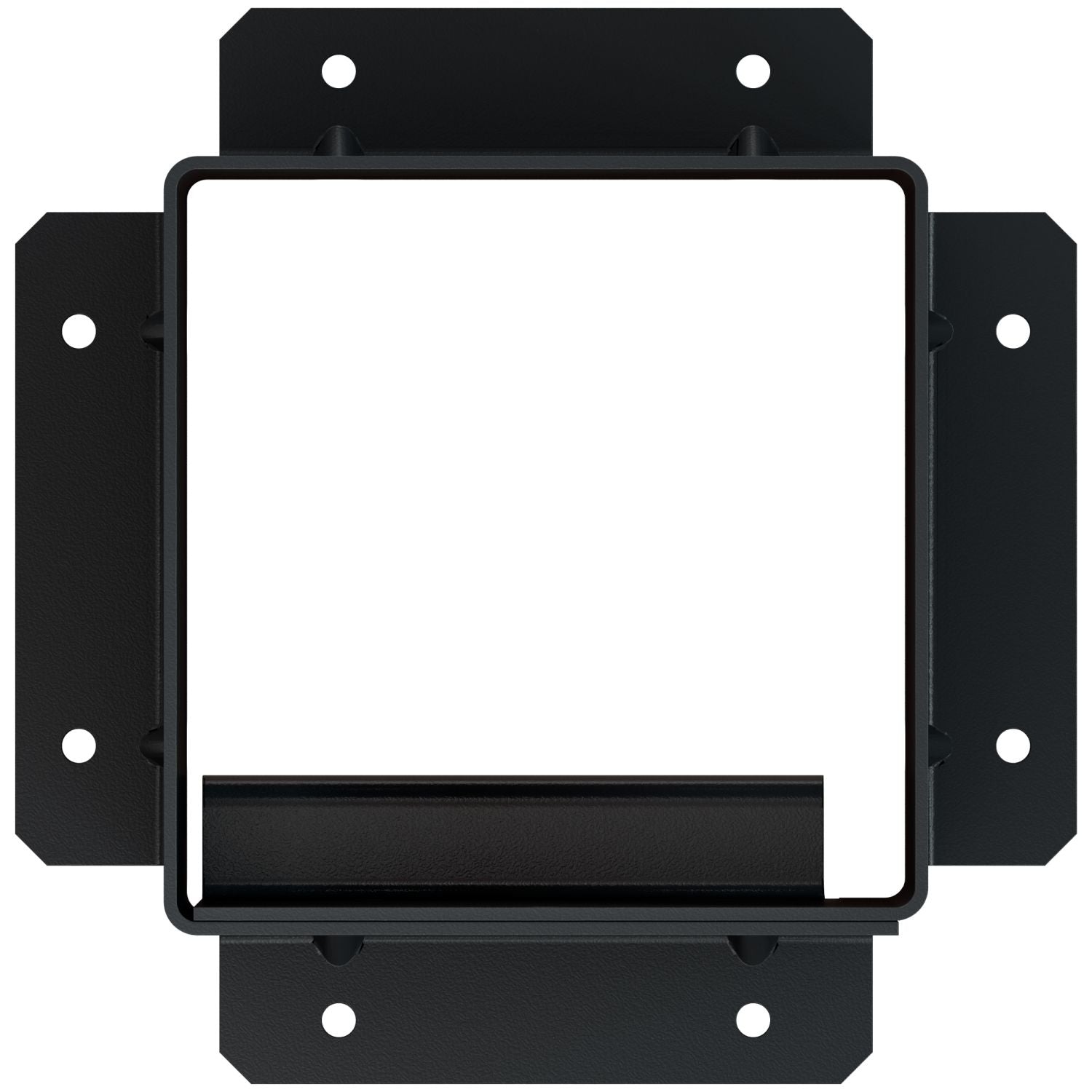 Simpson Strong-Tie SAGE-B66-KT2 Outdoor Accents Sage System Black Powder-Coated Post Base for 6x6 with Screws, 2-Pack