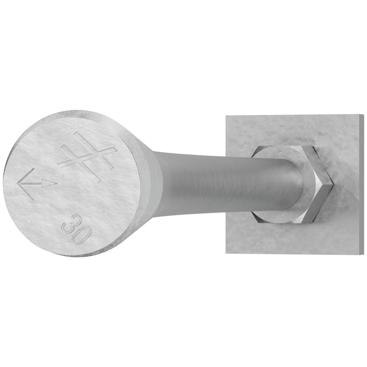 Simpson Strong-Tie SB1X30HDG SB 1-in. Dia. x 30-in. Hot-Dip Galvanized Anchor Bolt