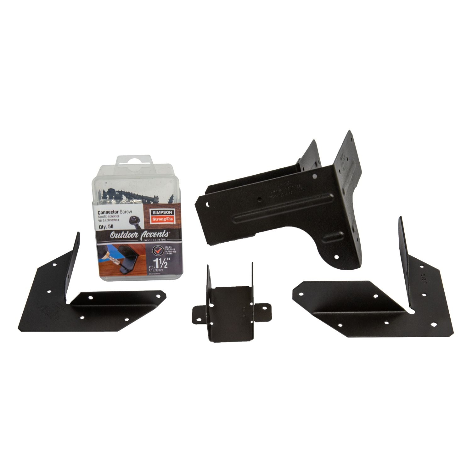 Simpson Strong-Tie SD10112DBBR50 Outdoor Accents Connector Screw,  #10 x 1-1/2-in. Double-Barrier Coating, Black, 50-Pack