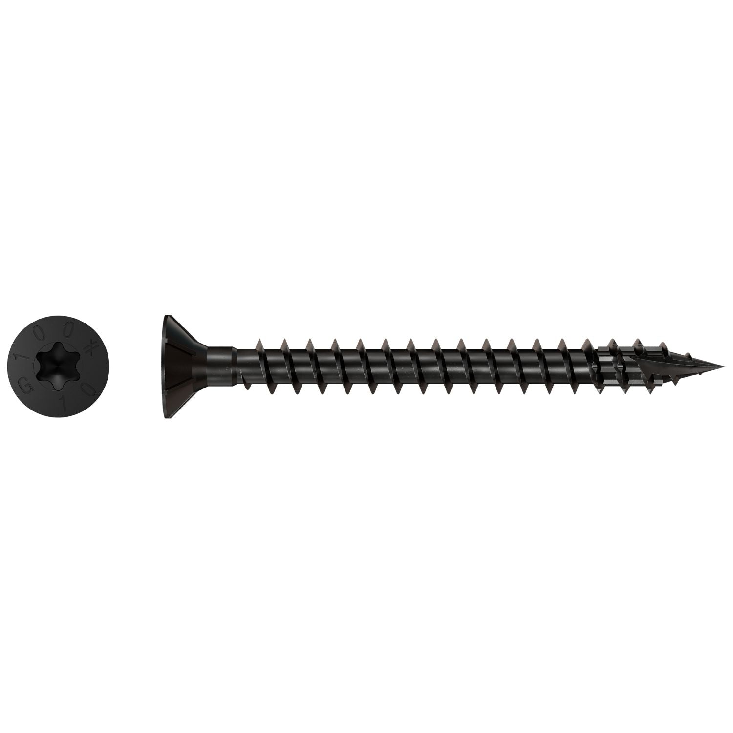 Simpson Strong-Tie SDCF10X100-R30 Strong-Drive SDCF TIMBER-CF Screw,  0.390-in. x 4-in. T50, E-Coat, 30-Pack