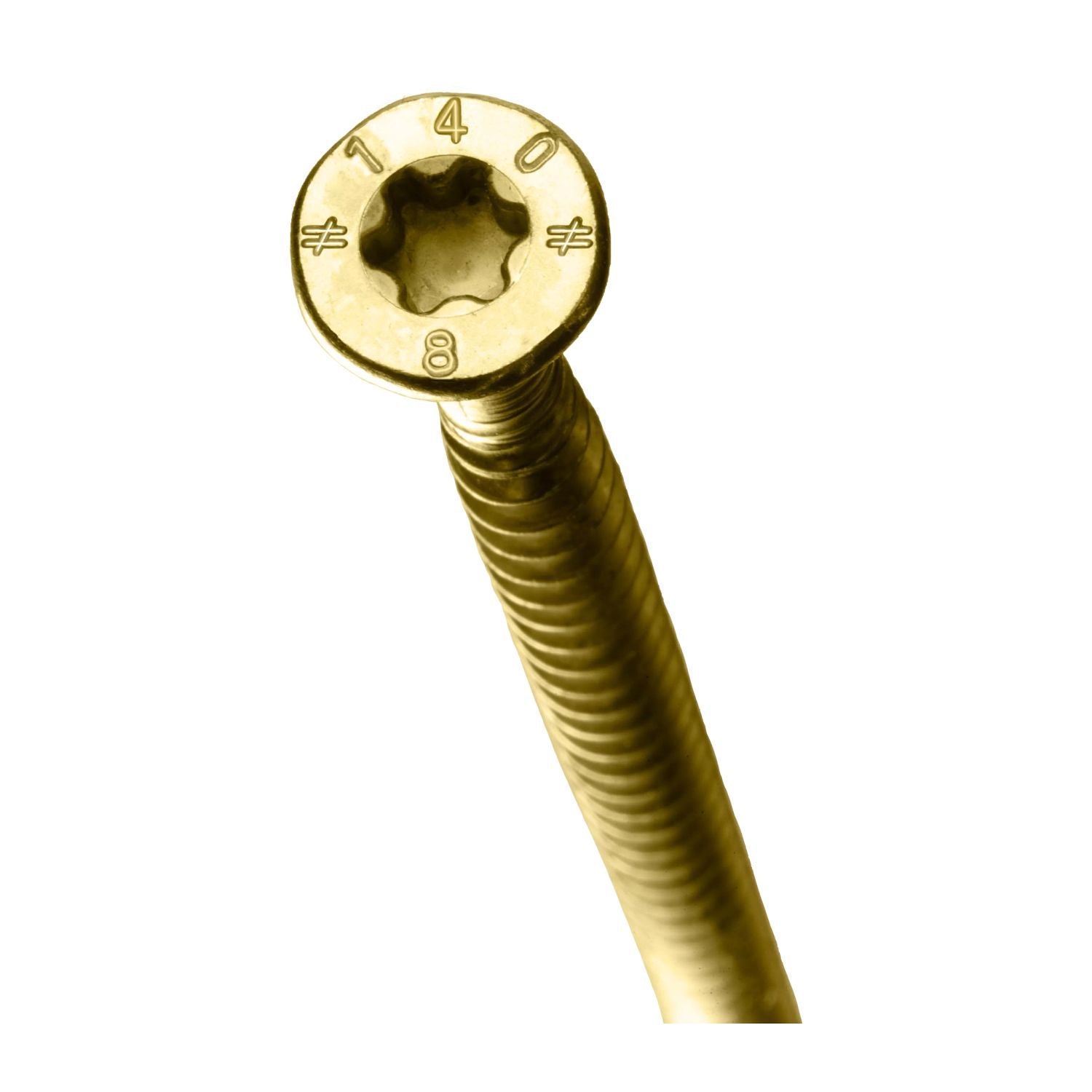 Simpson Strong-Tie SDCF22512 Strong-Drive SDCF TIMBER-CF Screw,  0.315-in. x 5-1/2-in. T40, Yellow Zinc, 250-Pack