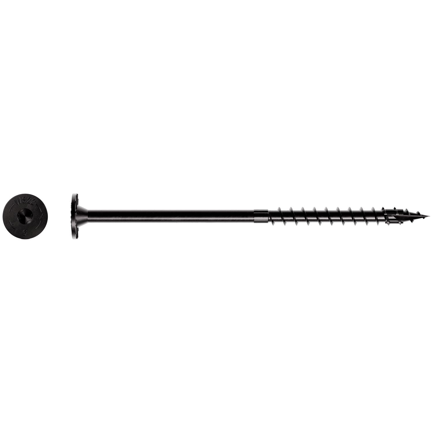 Simpson Strong-Tie SDWS22600DBB Strong-Drive SDWS TIMBER Screw (Exterior Grade),  0.220-in. x 6-in. T40, Black, 500-Pack