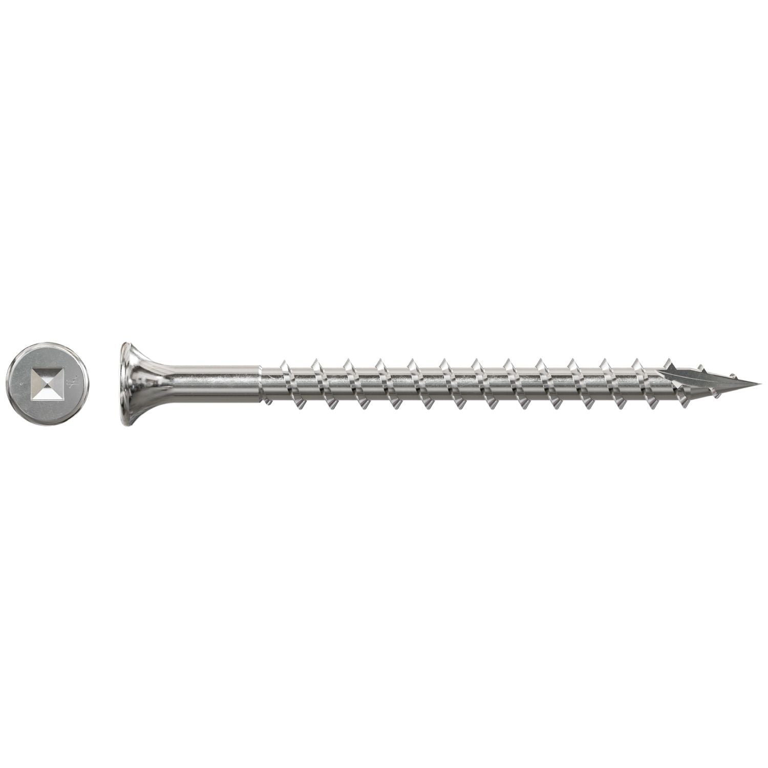 Simpson Strong-Tie SS3DSC212BS316 Bugle-Head Wood Screw (Collated),  #10 x 2-1/2-in. #3 Square Drive, Type 316, 1500-Pack