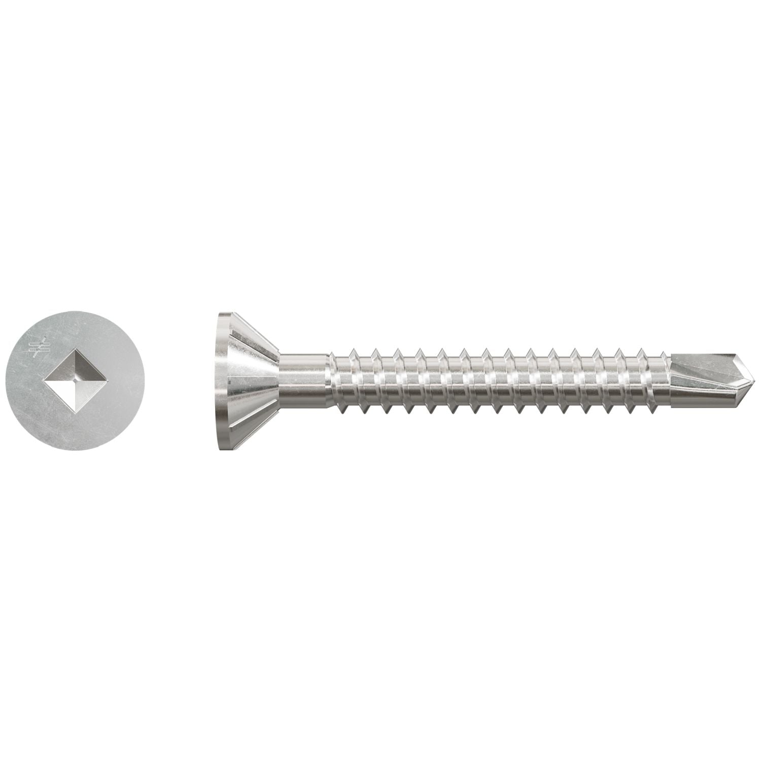 Simpson Strong-Tie SSFHSD112S1016 FHSD Wood-to-CFS Screw (Collated),  #10 x 1-1/2-in. #2SQ, Flat Head, Type 410, 1000-Pack