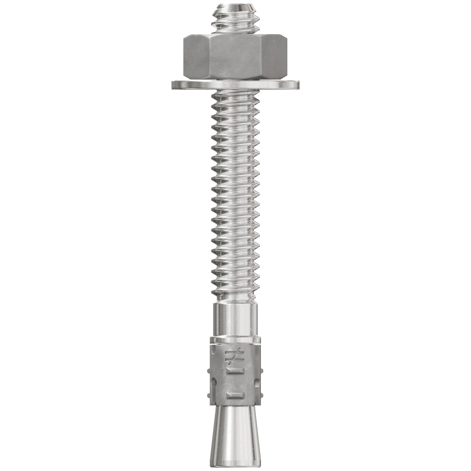 Simpson Strong-Tie STB2-25214S4F100 Strong-Bolt 2,  1/4-in. x 2-1/4-in. Type 304 Stainless-Steel Wedge Anchor, Fully Assembled, 100-Pack
