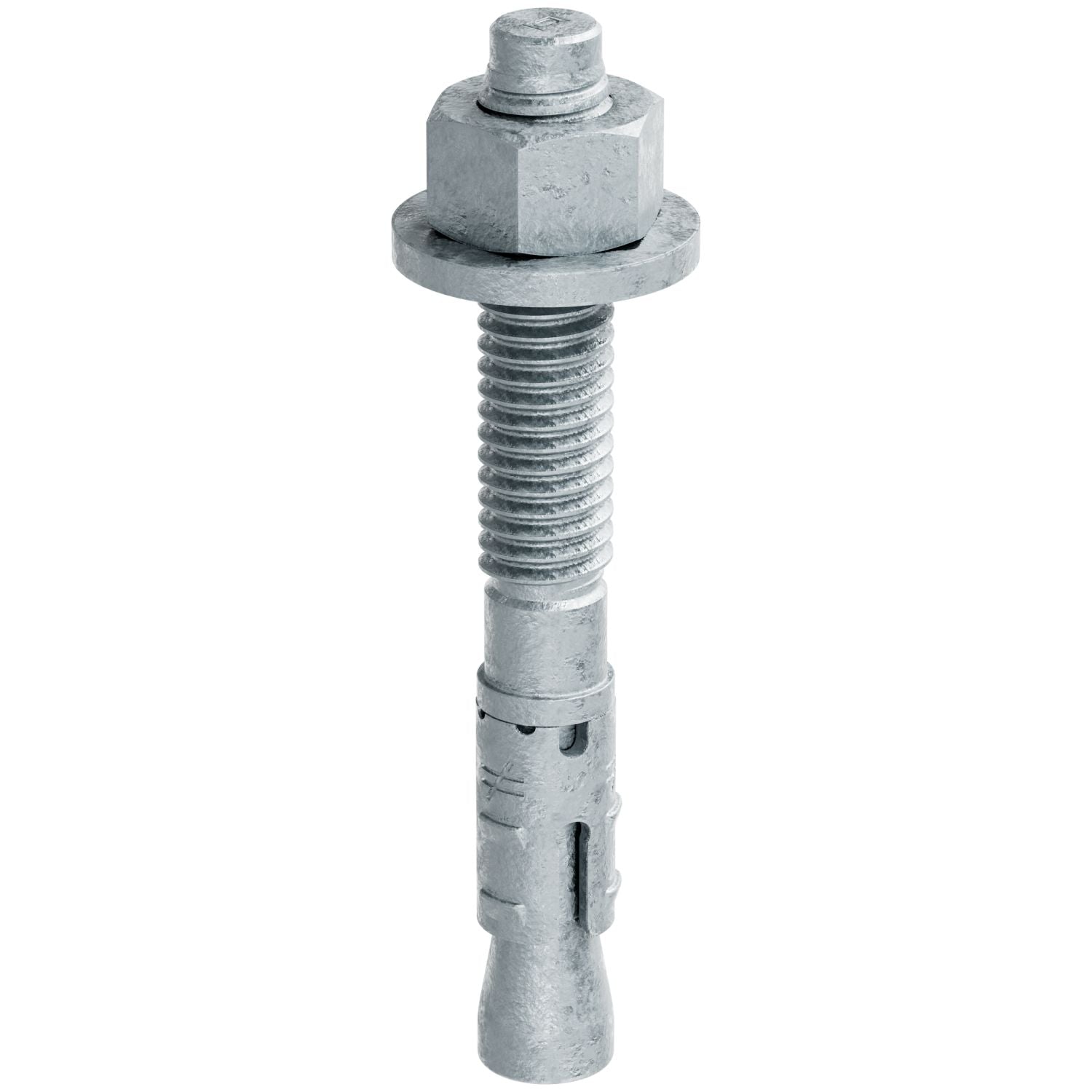 Simpson Strong-Tie STB2-37300MGF50 Strong-Bolt 2,  3/8-in. x 3-in. Mechanically Galvanized Wedge Anchor, Fully Assembled, 50-Pack