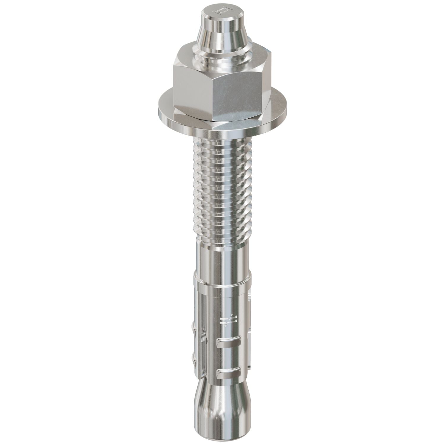 Simpson Strong-Tie STB2-37300S4F50 Strong-Bolt 2,  3/8-in. x 3-in. Type 304 Stainless-Steel Wedge Anchor, Fully Assembled, 50-Pack