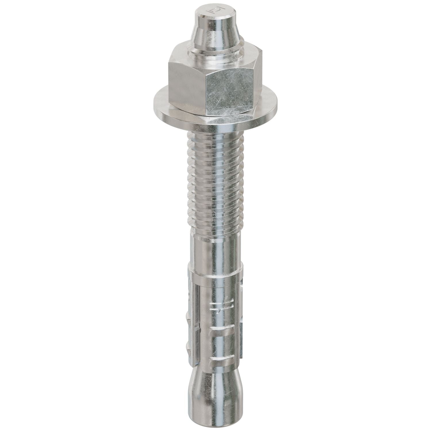 Simpson Strong-Tie STB2-37300S6F50 Strong-Bolt 2,  3/8-in. x 3-in. Type 316 Stainless-Steel Wedge Anchor, Fully Assembled, 50-Pack