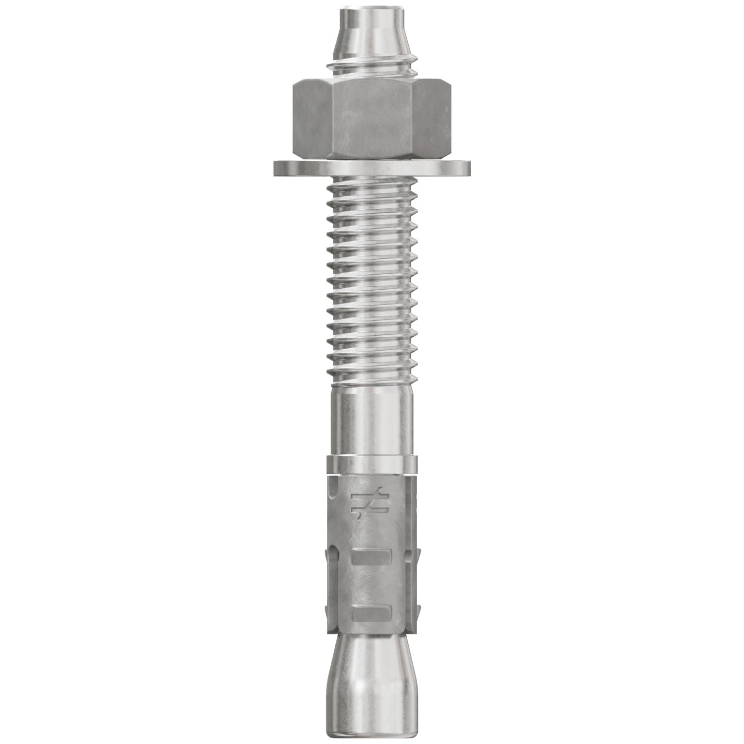 Simpson Strong-Tie STB2-37300S6F50 Strong-Bolt 2,  3/8-in. x 3-in. Type 316 Stainless-Steel Wedge Anchor, Fully Assembled, 50-Pack