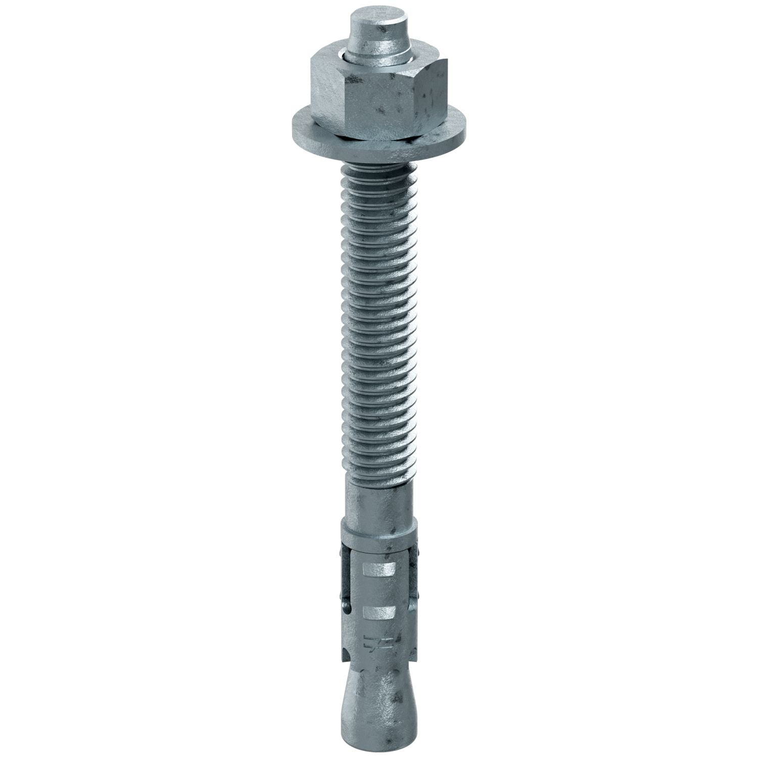 Simpson Strong-Tie STB2-37334MGF50 Strong-Bolt 2,  3/8-in. x 3-3/4-in. Mechanically Galvanized Wedge Anchor, Fully Assembled, 50-Pack