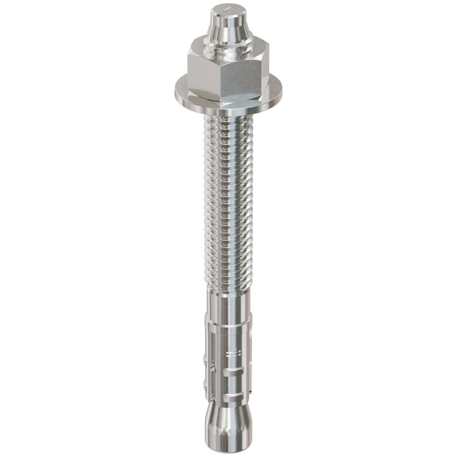 Simpson Strong-Tie STB2-37334S4F50 Strong-Bolt 2,  3/8-in. x 3-3/4-in. Type 304 Stainless-Steel Wedge Anchor, Fully Assembled, 50-Pack
