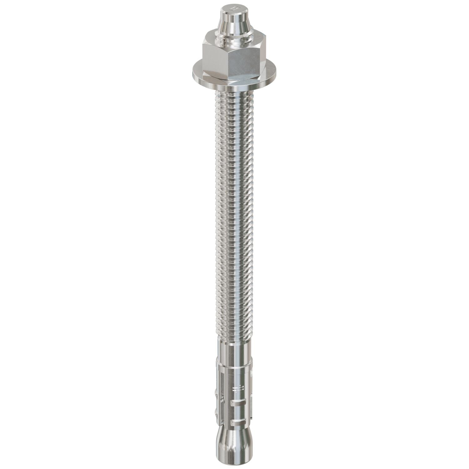 Simpson Strong-Tie STB2-37500S4F50 Strong-Bolt 2,  3/8-in. x 5-in. Type 304 Stainless-Steel Wedge Anchor, Fully Assembled, 50-Pack