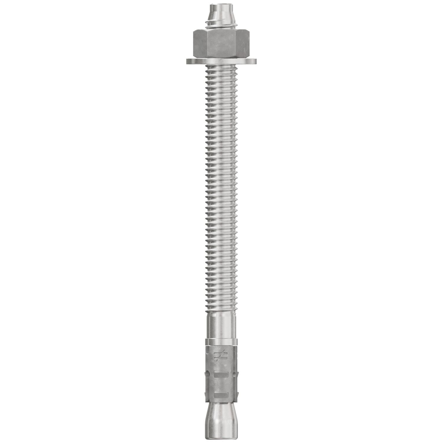 Simpson Strong-Tie STB2-37500S6F50 Strong-Bolt 2,  3/8-in. x 5-in. Type 316 Stainless-Steel Wedge Anchor, Fully Assembled, 50-Pack