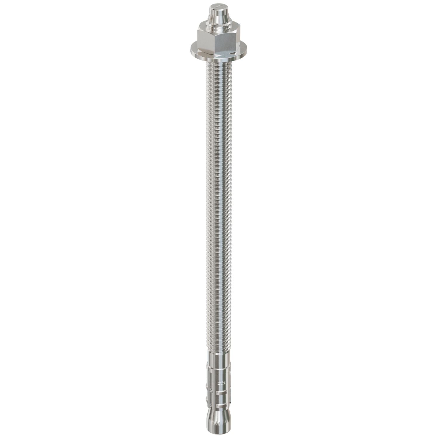 Simpson Strong-Tie STB2-37700S4F50 Strong-Bolt 2,  3/8-in. x 7-in. Type 304 Stainless-Steel Wedge Anchor, Fully Assembled, 50-Pack