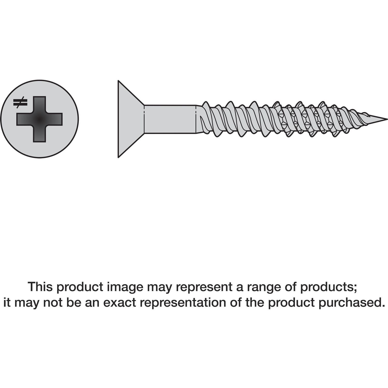 Simpson Strong-Tie T06J050FX-RP25 Marine Screw, Flat Head,  #6 x 1/2-in. #2 Phillips Drive, Type 316, 25-Pack