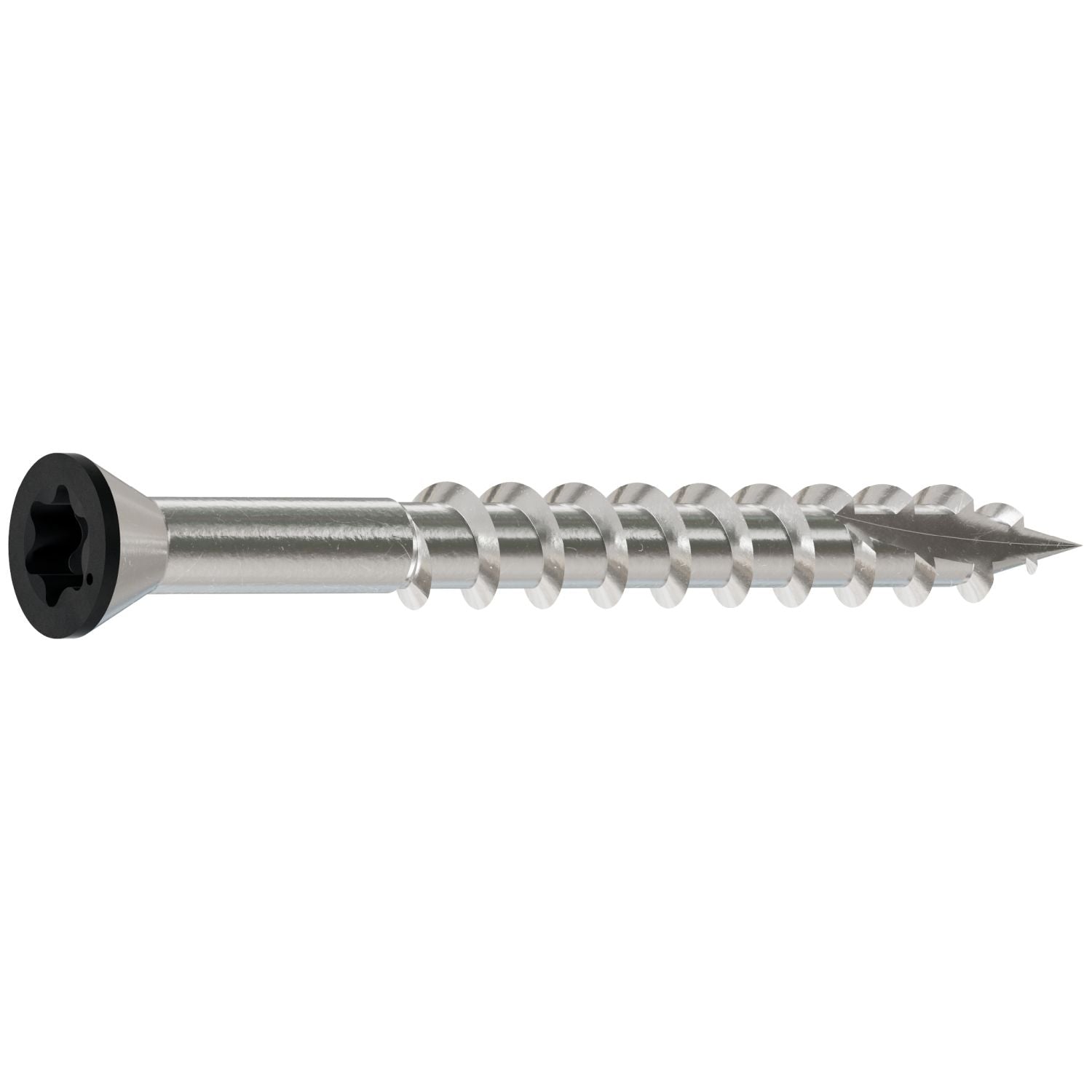 Simpson Strong-Tie T07162FT20BK Trim-Head Screw, 6-Lobe Drive,  #7 x 1-5/8-in. T-15 Type 316, Black, 20-Pack