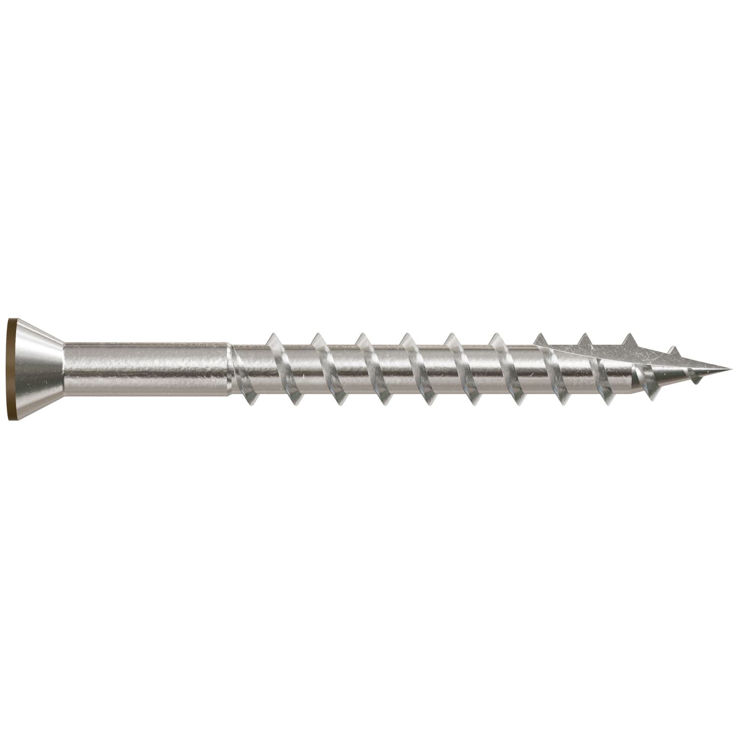 Simpson Strong-Tie T07162FT70BR01 Trim-Head Screw, 6-Lobe Drive,  #7 x 1-5/8-in. T-15 Type 316, Brown 01, 70-Pack
