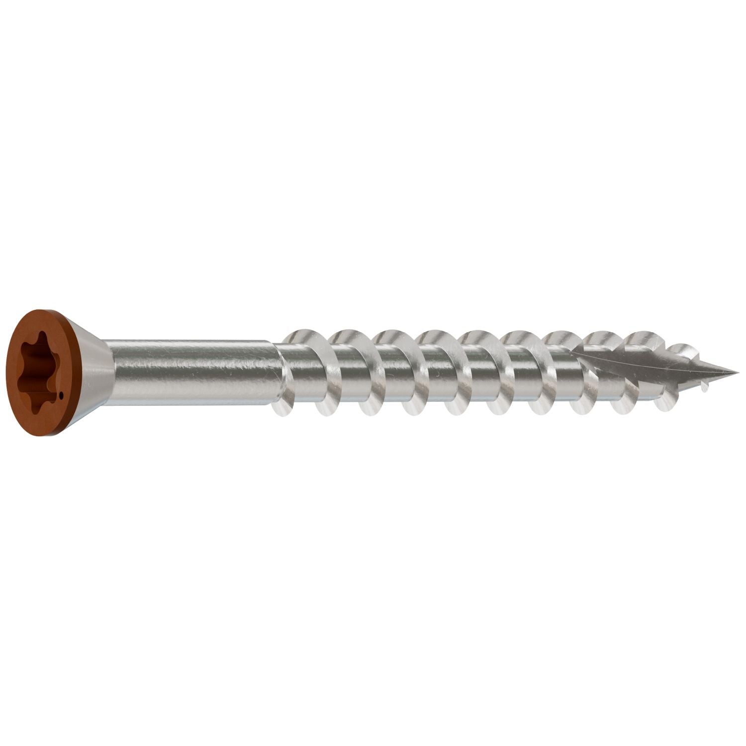 Simpson Strong-Tie T07162FT70TN01 Trim-Head Screw, 6-Lobe Drive,  #7 x 1-5/8-in. T-15 Type 316, Tan 01, 70-Pack