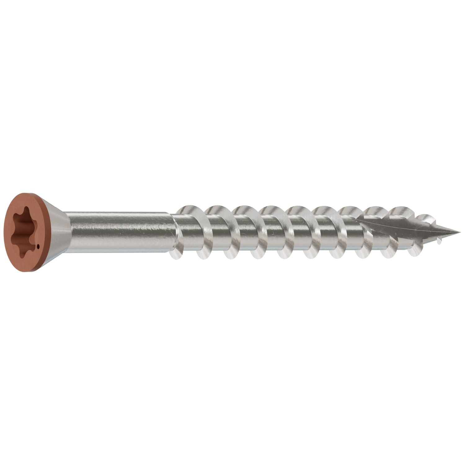 Simpson Strong-Tie T07162FT70TN03 Trim-Head Screw, 6-Lobe Drive,  #7 x 1-5/8-in. T-15 Type 316, Tan 03, 70-Pack