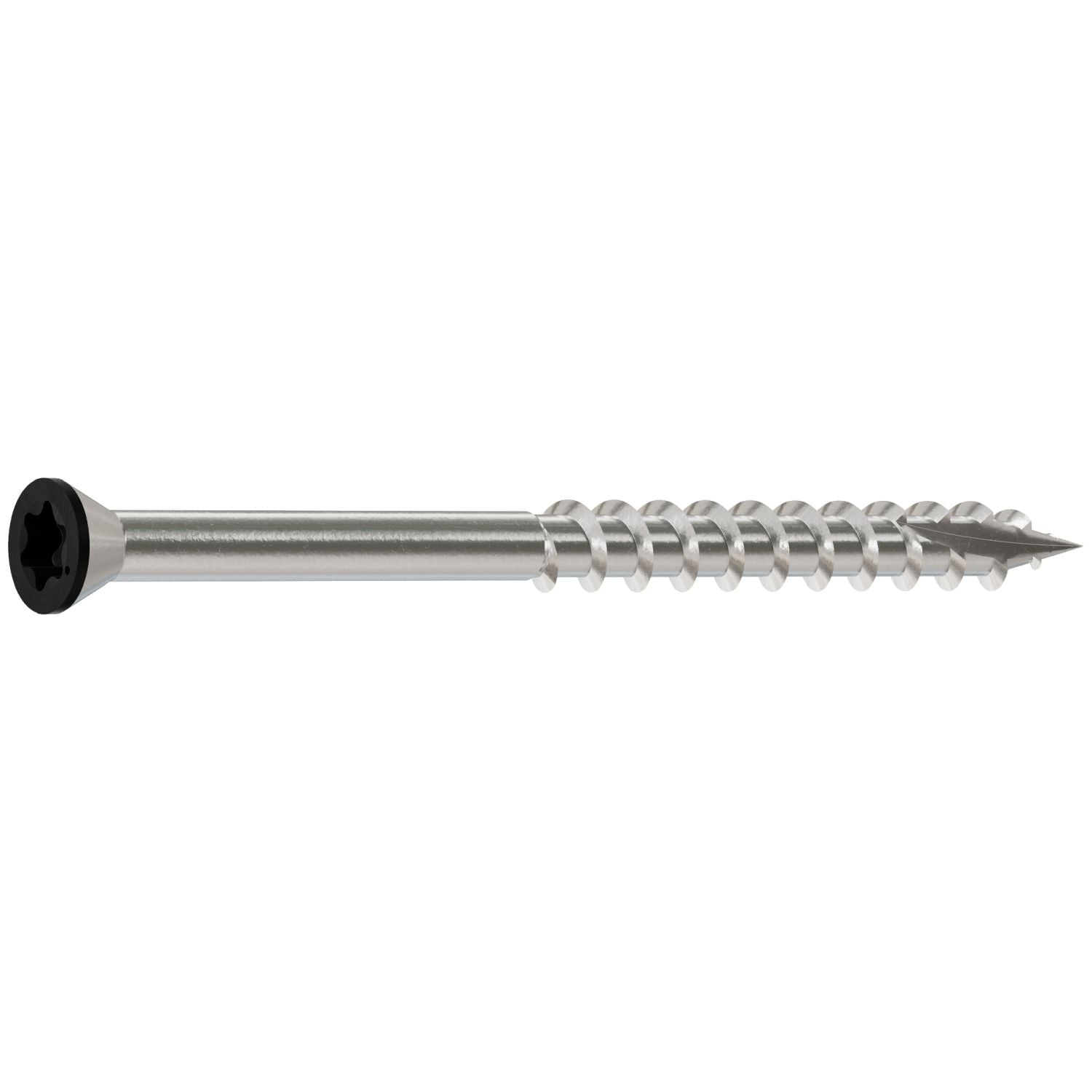 Simpson Strong-Tie T07225FT70BK Trim-Head Screw, 6-Lobe Drive,  #7 x 2-1/4-in. T-15 Type 316, Black, 70-Pack