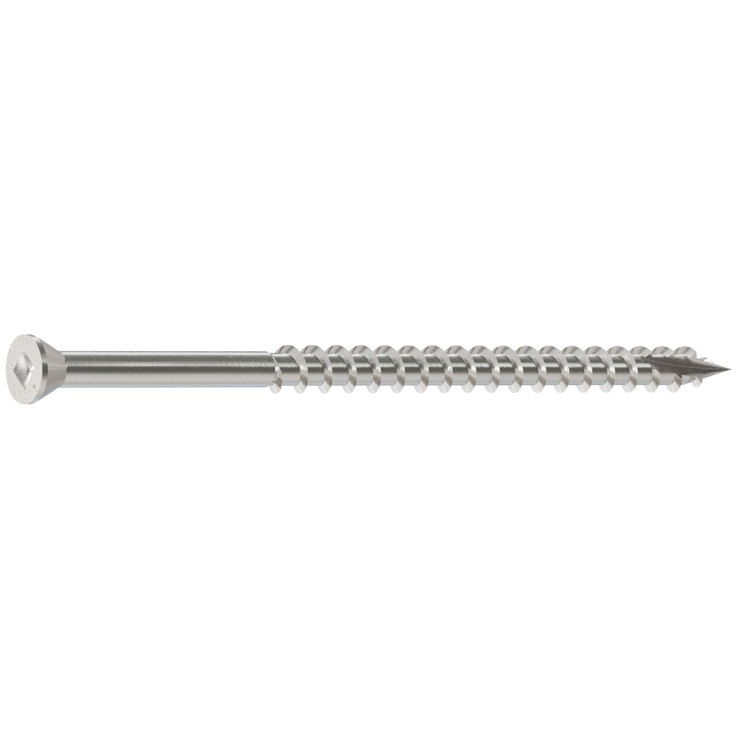 Simpson Strong-Tie T07300FB1 Trim-Head Screw, Square Drive,  #7 x 3-in. #1 SQ, Type 316, 1-lb.