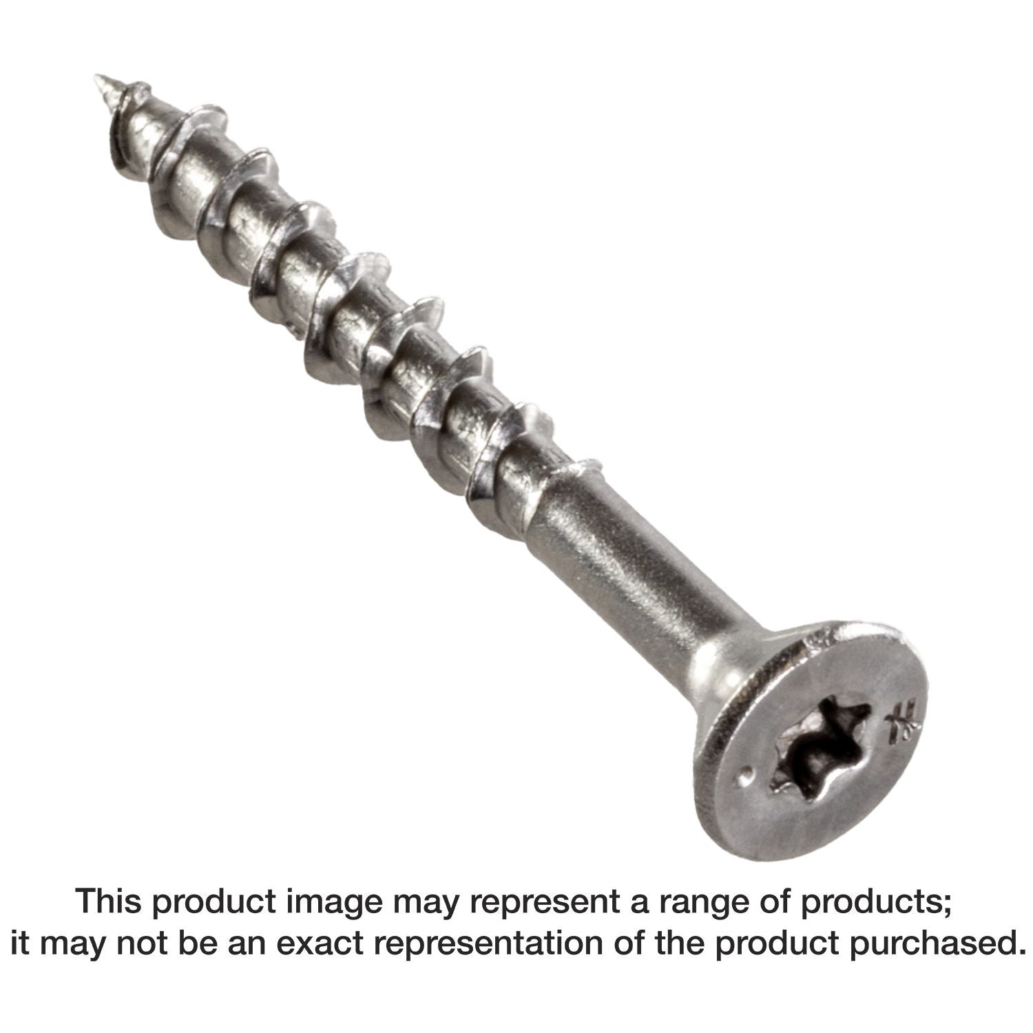 Simpson Strong-Tie T08162WP-RP340 Deck-Drive DWP WOOD SS Screw,  #8 x 1-5/8-in. T20, Flat Head, Type 316, 340-Pack