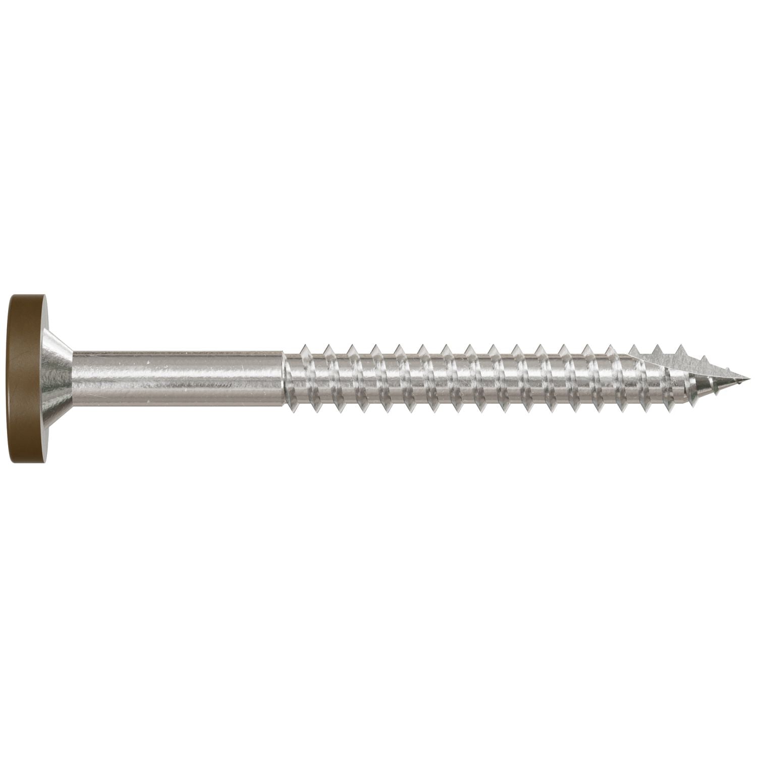 Simpson Strong-Tie T08175FS75BR01 Fascia Board Screw,  #8 x 1-3/4-in. T-20 6-Lobe Pancake Head Type 316, Brown 01, 75-Pack