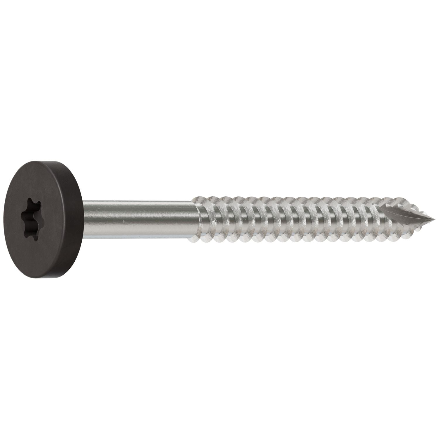 Simpson Strong-Tie T08175FS75GR04 Fascia Board Screw,  #8 x 1-3/4-in. T-20 6-Lobe Pancake Head Type 316, Gray 04, 75-Pack