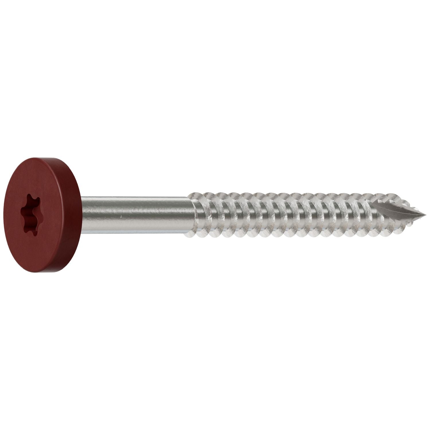 Simpson Strong-Tie T08175FS75RD01 Fascia Board Screw,  #8 x 1-3/4-in. T-20 6-Lobe Pancake Head Type 316, Red 01, 75-Pack