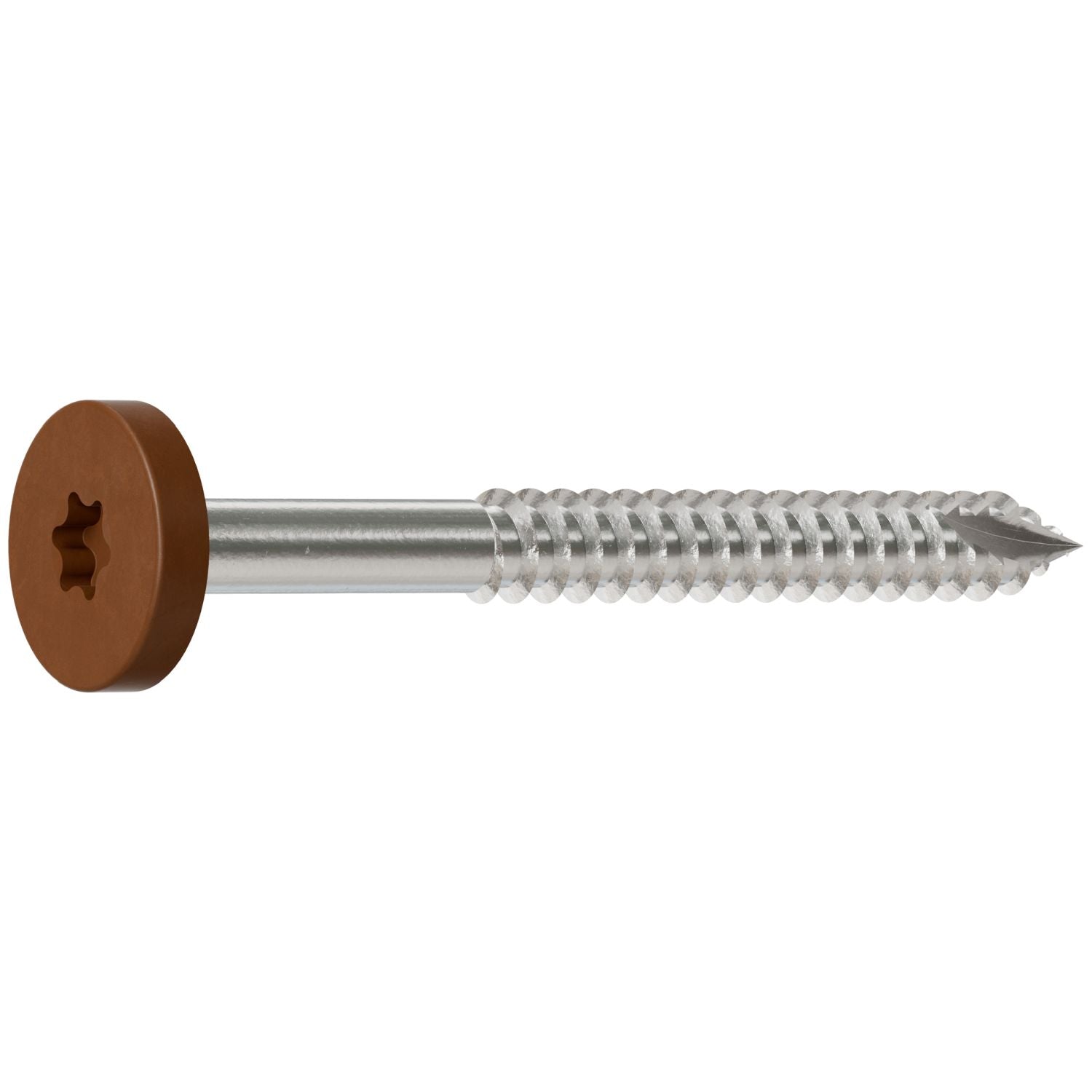 Simpson Strong-Tie T08175FS75RD Fascia Board Screw,  #8 x 1-3/4-in. T-20 6-Lobe Pancake Head Type 316, Red, 75-Pack