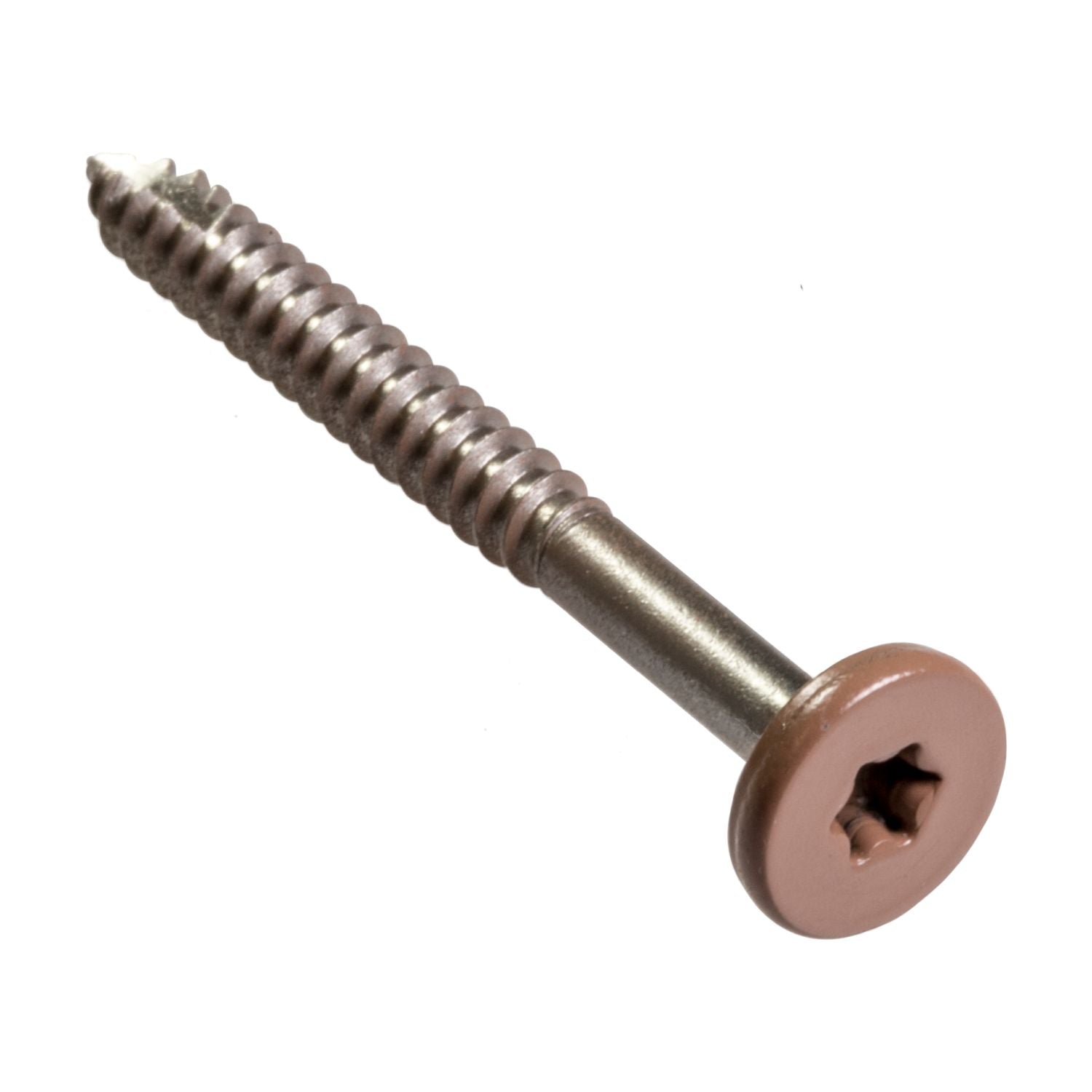 Simpson Strong-Tie T08175FS75TN03 Fascia Board Screw,  #8 x 1-3/4-in. T-20 6-Lobe Pancake Head Type 316, Tan 03, 75-Pack
