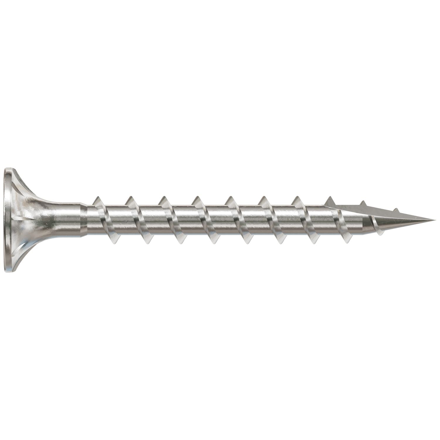 Simpson Strong-Tie T08C162WQC Fiber-Cement Screw,  #8 x 1-5/8-in. #2 Square Wafer-Head, Type 316, 100-Pack