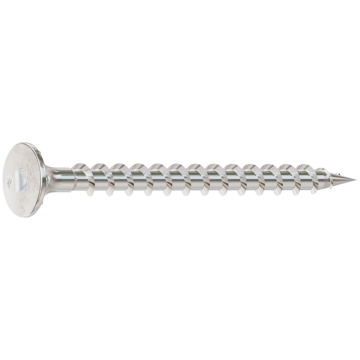 Simpson Strong-Tie T08C225WQC Fiber-Cement Screw,  #8 x 2-1/4-in. #2 Square Wafer-Head, Type 316, 2000-Pack