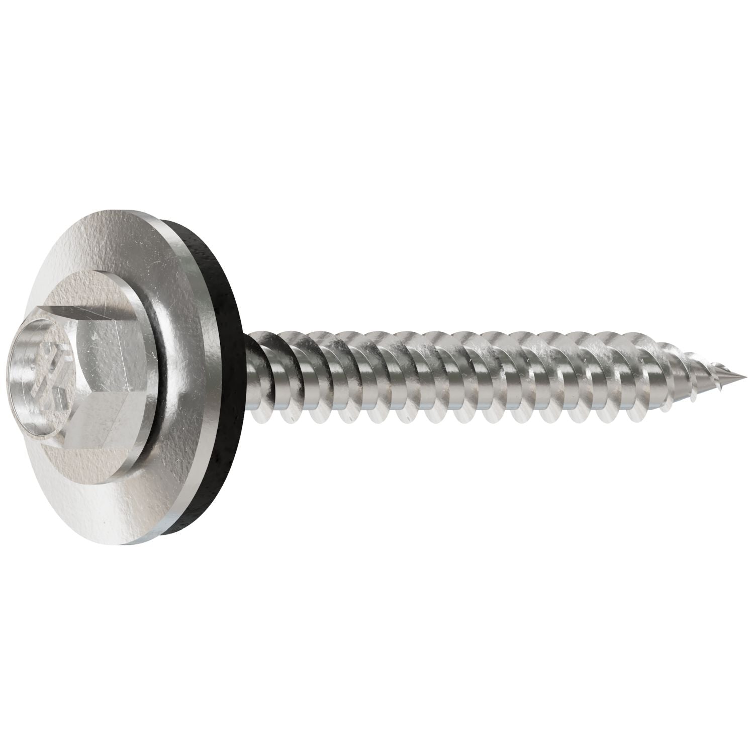 Simpson Strong-Tie T09150HWAC Metal-Panel Screw with EPDM Washer,  #9 x 1-1/2-in. Hex Head, Type 316, 100-Pack