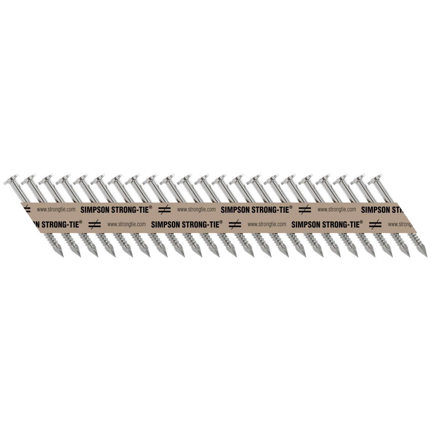 Simpson Strong-Tie T10A150MCN Strong-Drive 33° SCNR RING-SHANK CONNECTOR Nail,  1-1/2-in. x .131-in. Type 316, 1500-Pack