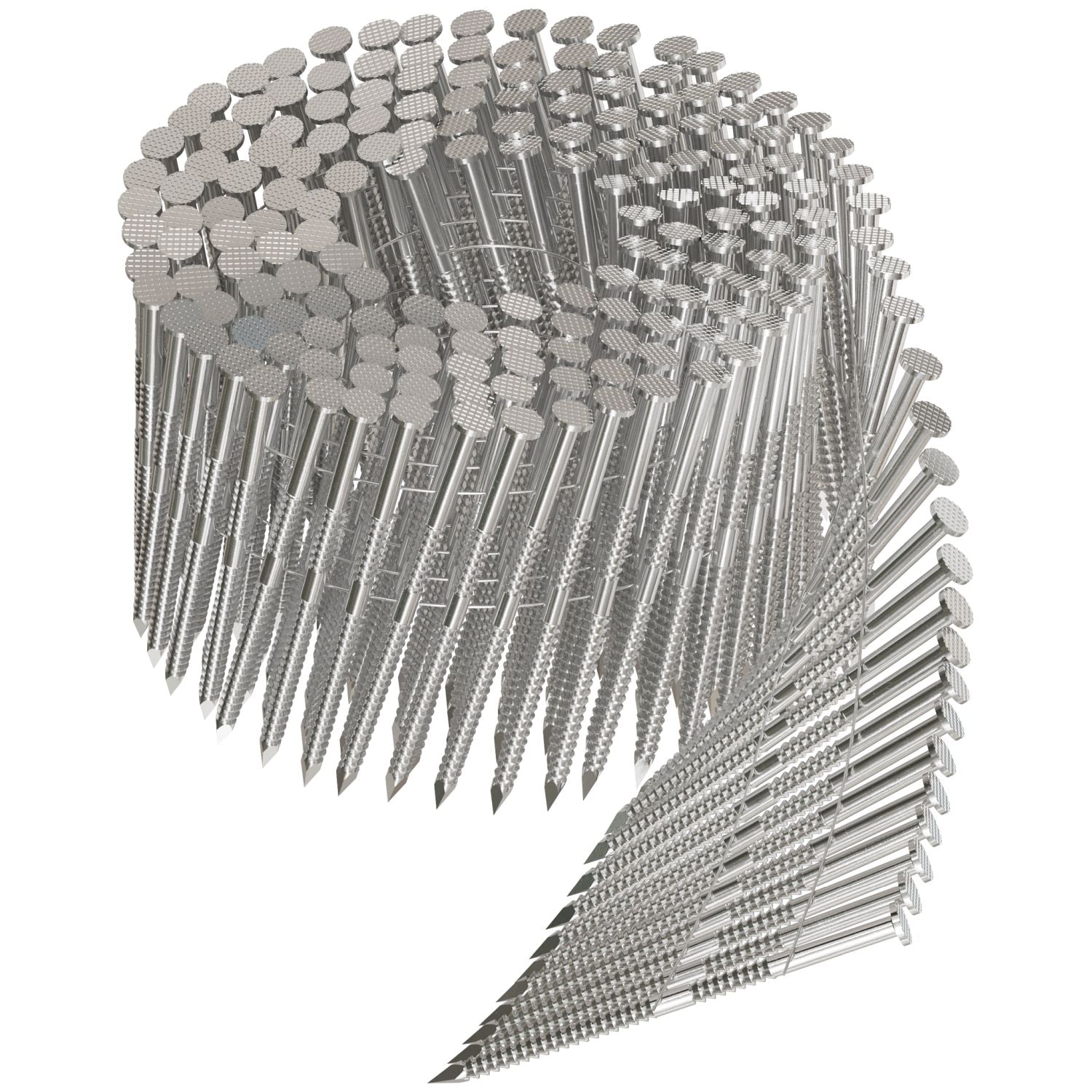 Simpson Strong-Tie T10A300PNJ 15° Wire Coil, Full Round Head, Ring-Shank Decking/Framing Nail,  3-in. x .131-in. Type 316, 1800-Pack