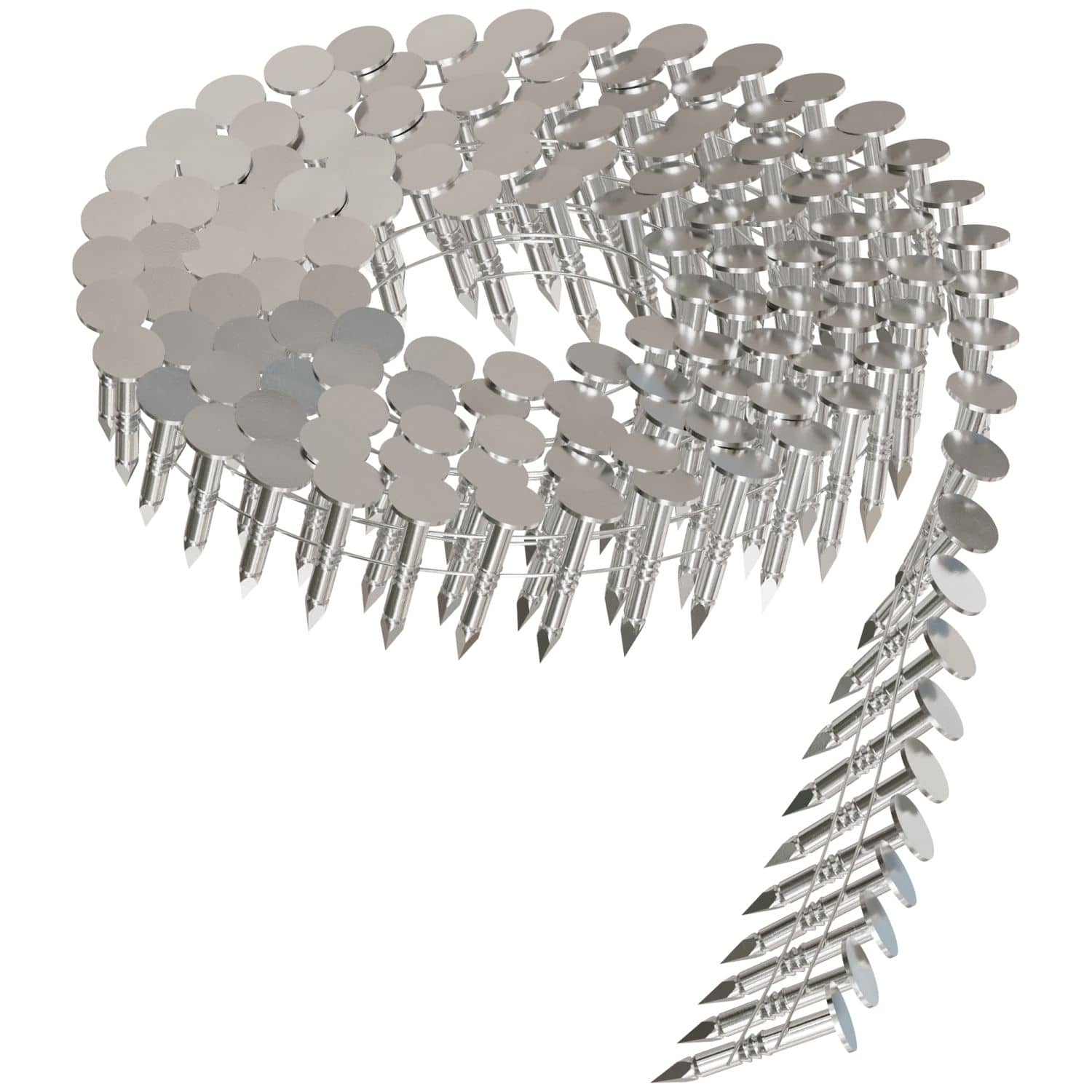 Simpson Strong-Tie T11A100RNJ 15° Wire Coil, Full Round Head, Ring-Shank Roofing Nail,  1-in. Type 316, 3600-Pack