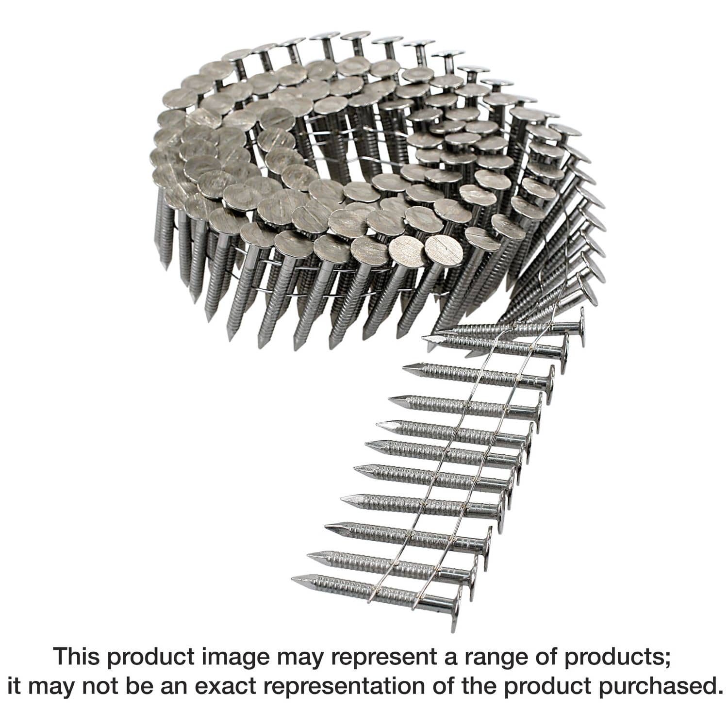 Simpson Strong-Tie T11A150RNJ 15° Wire Coil, Full Round Head, Ring-Shank Roofing Nail,  1-1/2-in. Type 316, 3600-Pack