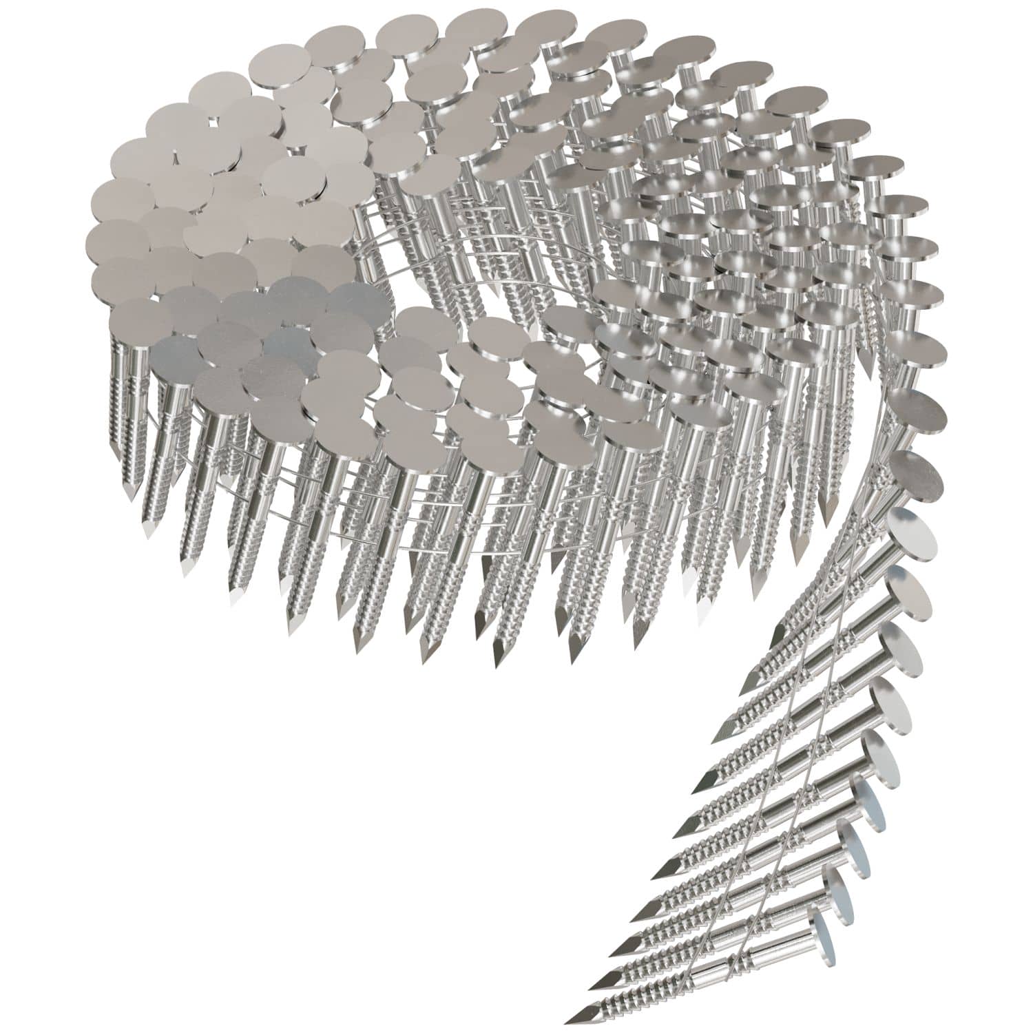 Simpson Strong-Tie T11A150RNJ 15° Wire Coil, Full Round Head, Ring-Shank Roofing Nail,  1-1/2-in. Type 316, 3600-Pack