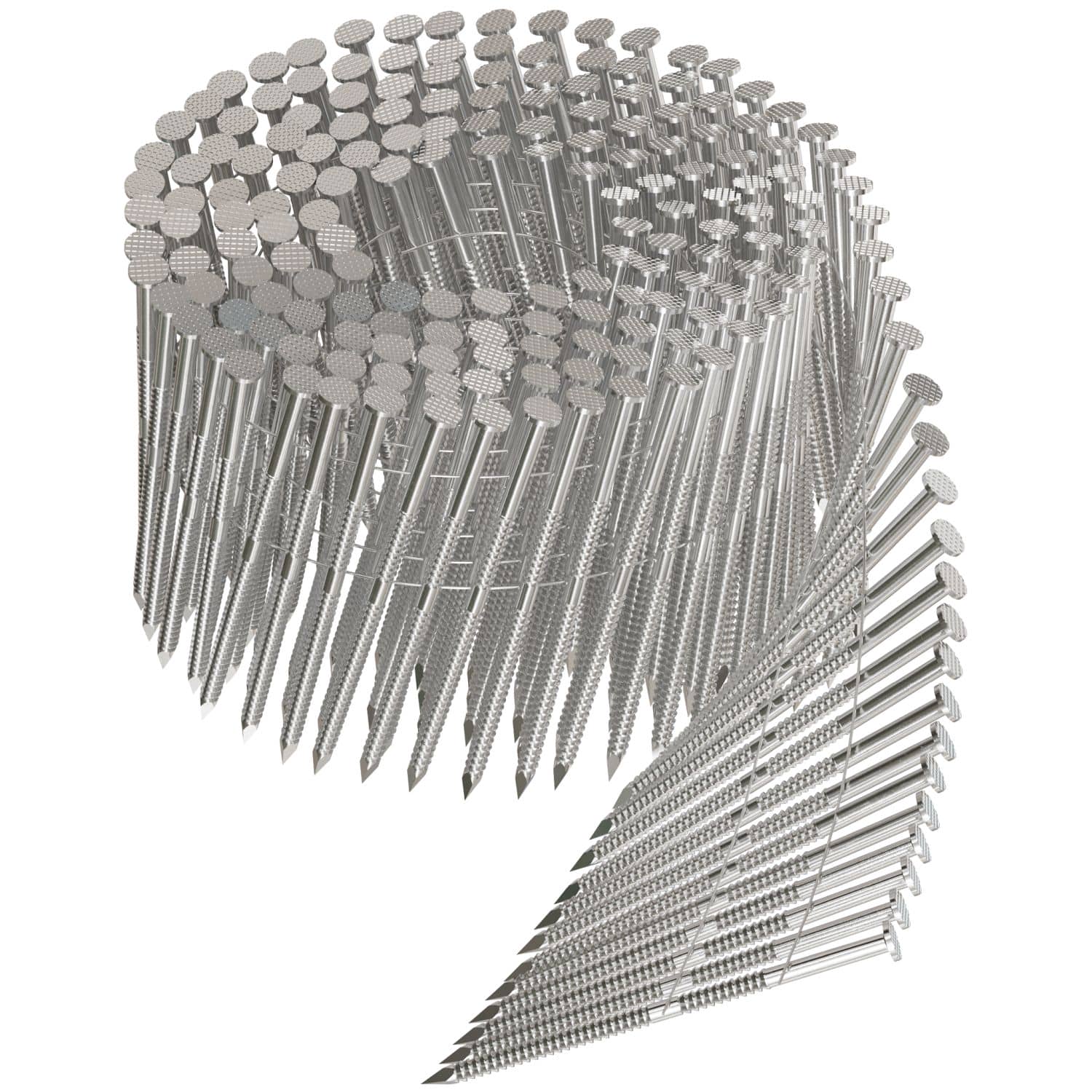 Simpson Strong-Tie T11A300PNJ 15° Wire Coil, Full Round Head, Ring-Shank Decking/Framing Nail,  3-in. x 0.12-in. Type 316, 1800-Pack