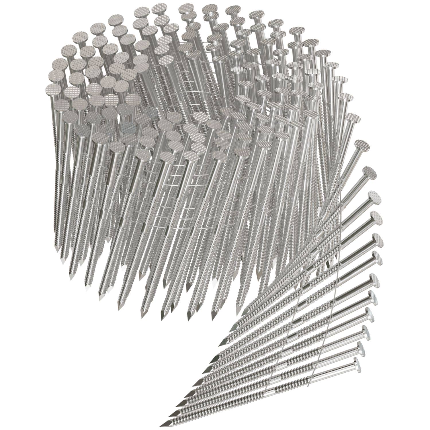 Simpson Strong-Tie T11A325PNJ 15° Wire Coil, Full Round Head, Ring-Shank Decking/Framing Nail,  3-1/4-in. x 0.12-in. Type 316, 1800-Pack