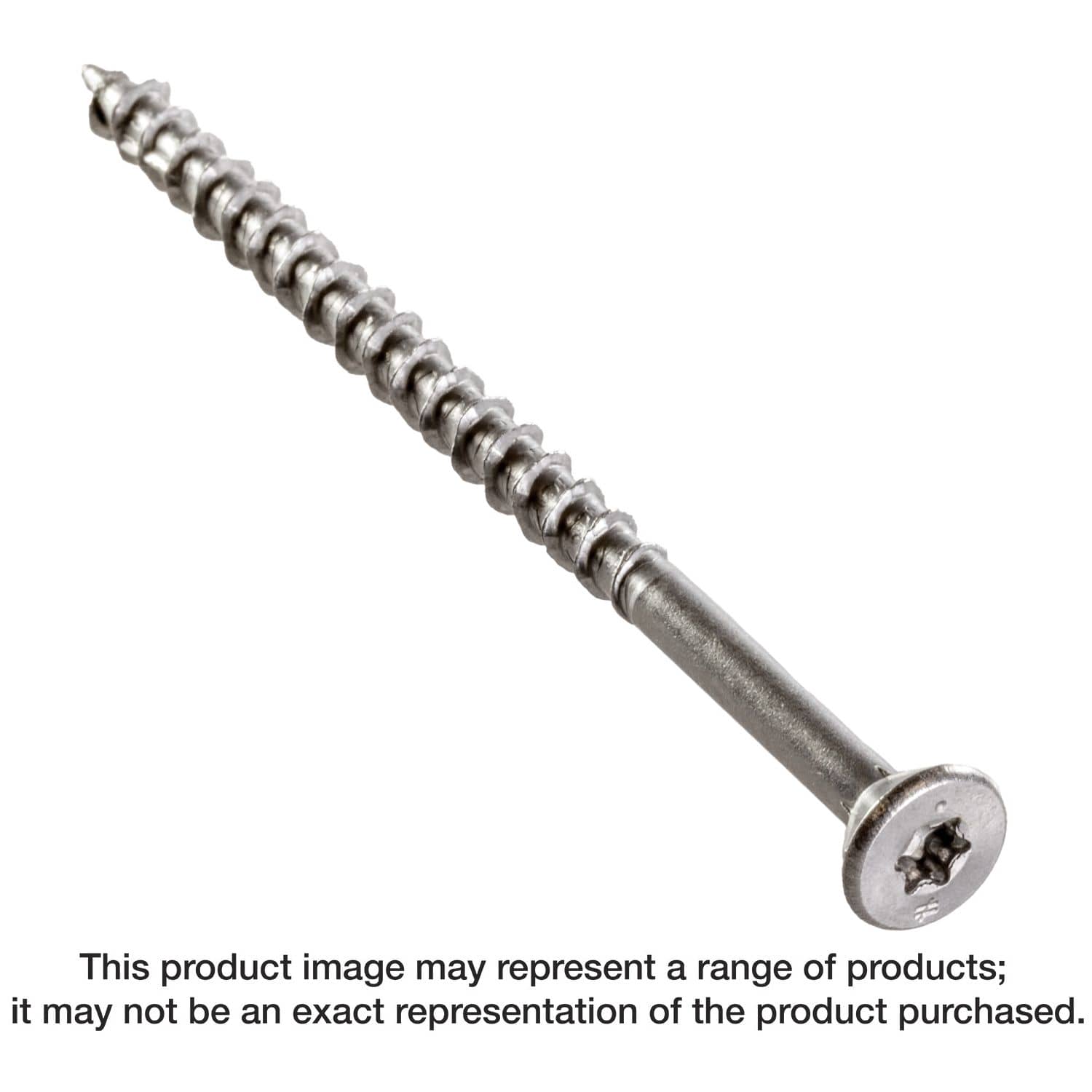 Simpson Strong-Tie T12400WP-RP20 Deck-Drive DWP WOOD SS Screw,  #12 x 4-in. T-27, Flat Head, Type 316, 20-Pack