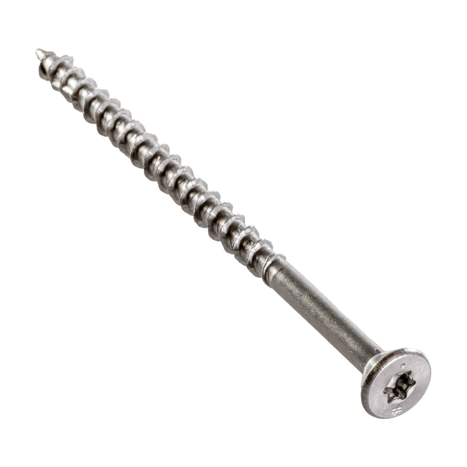 Simpson Strong-Tie T12400WP-RP5 Deck-Drive DWP WOOD SS Screw,  #12 x 4-in. T-27, Flat Head, Type 316, 5-Pack