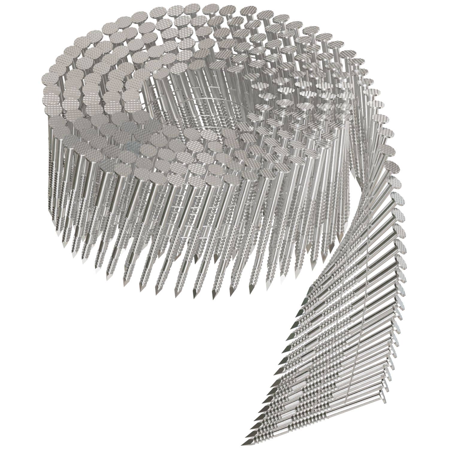 Simpson Strong-Tie T12A200PNB 15° Wire Coil, Full Round Head, Ring-Shank Decking/Framing Nail,  2-in. x .113-in. Type 316, 3600-Pack