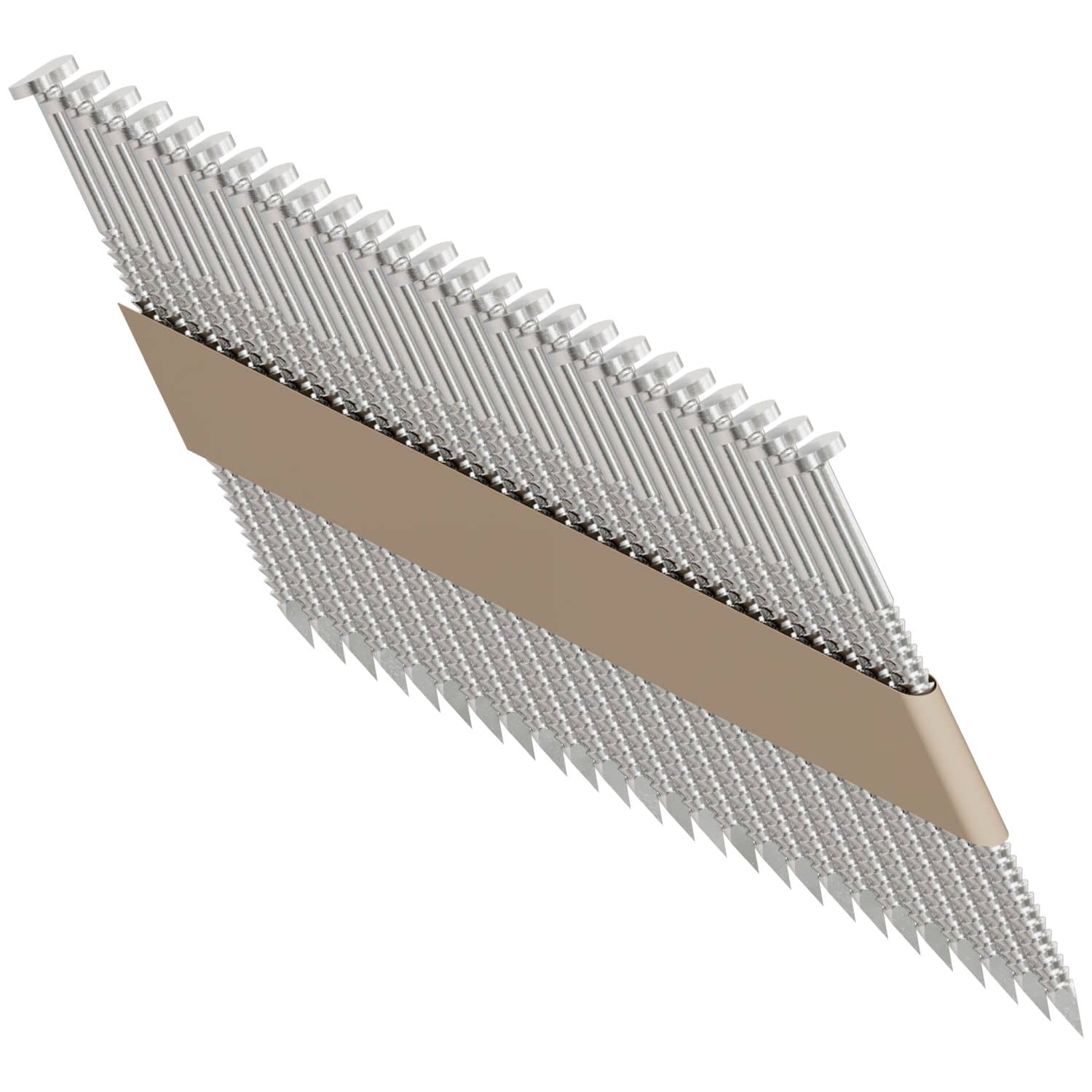 Simpson Strong-Tie T12A237T31 31°–34° Paper Tape, Clipped Head, Ring-Shank Nail,  2-3/8-in. Type 316, 1000-Pack