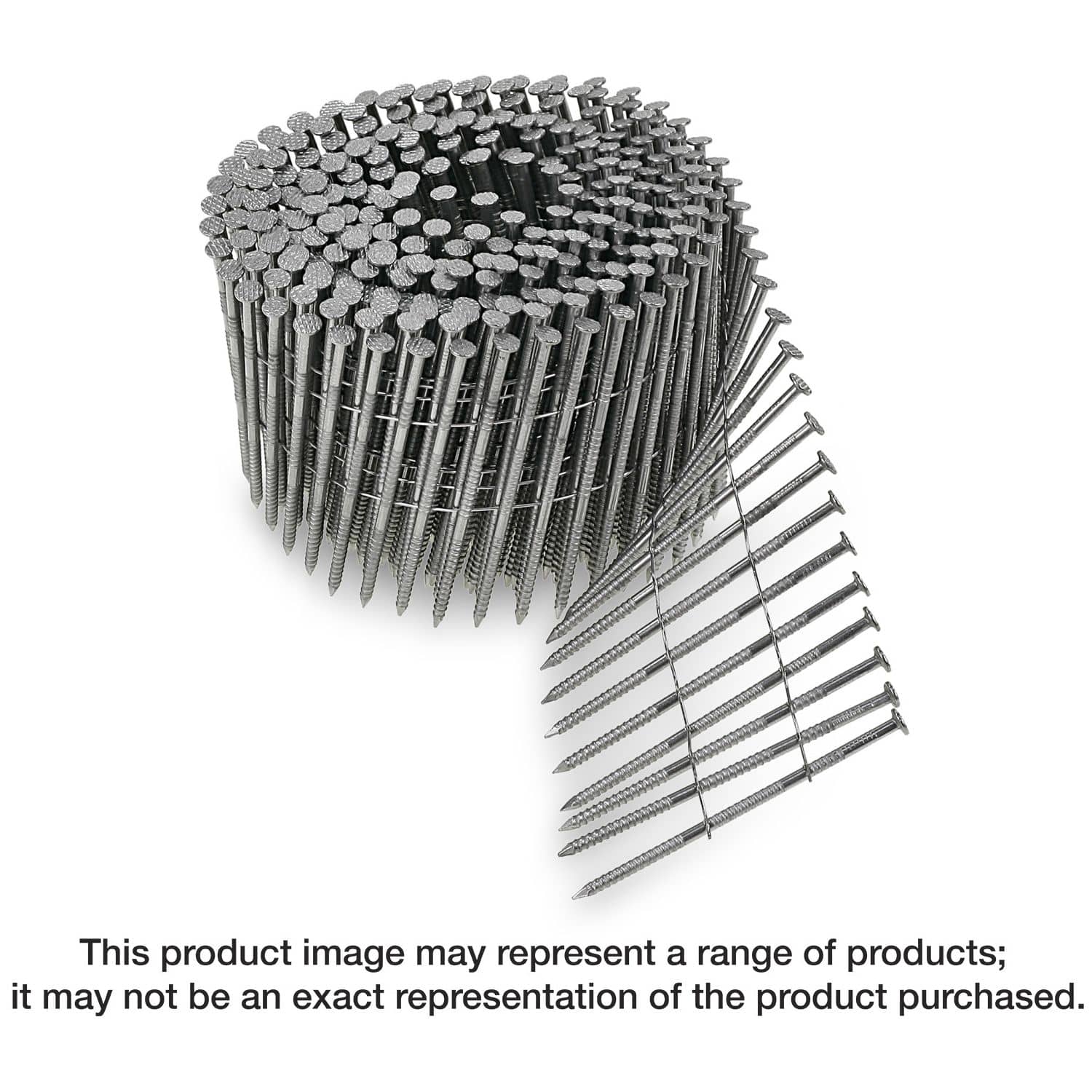 Simpson Strong-Tie T13A125SNJ 15° Wire Coil, Full Round Head, Ring-Shank Siding Nail,  1-1/4-in. Type 316, 1800-Pack