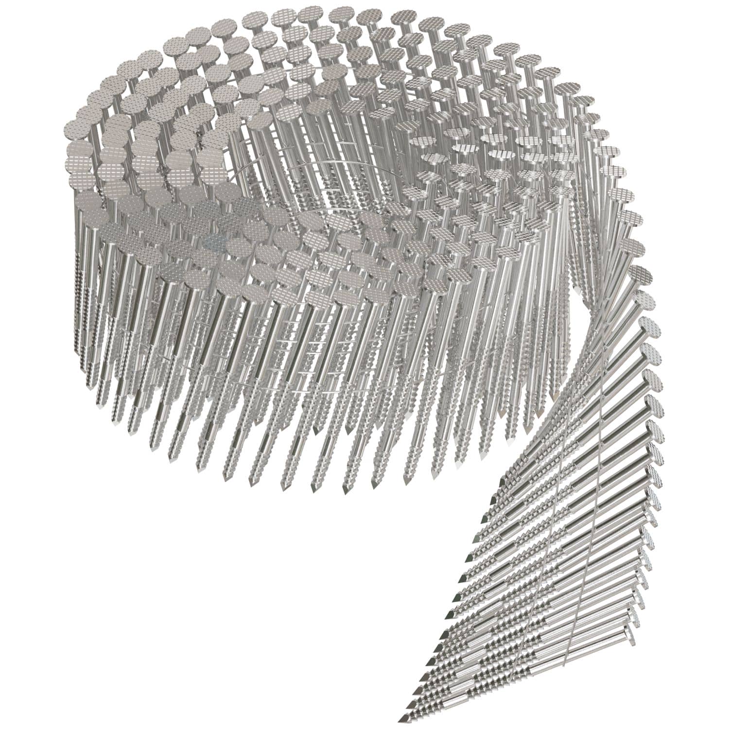 Simpson Strong-Tie T13A200SNJ 15° Wire Coil, Full Round Head, Ring-Shank Siding Nail,  2-in. Type 316, 1800-Pack