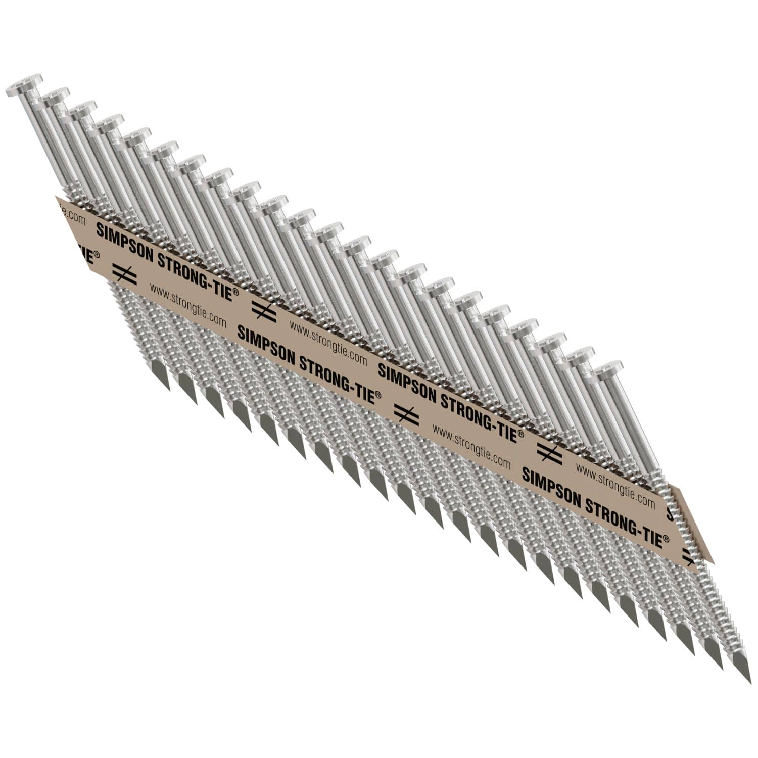 Simpson Strong-Tie T9A250MCN Strong-Drive 33° SCNR RING-SHANK CONNECTOR Nail,  2-1/2-in. x .148-in. Type 316, 1000-Pack