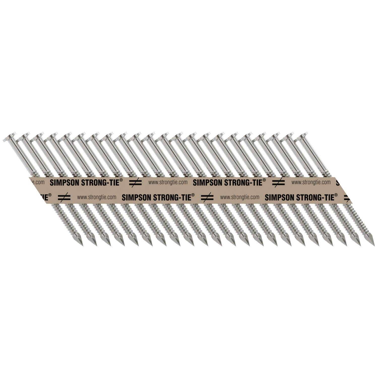 Simpson Strong-Tie T9A250MCN Strong-Drive 33° SCNR RING-SHANK CONNECTOR Nail,  2-1/2-in. x .148-in. Type 316, 1000-Pack