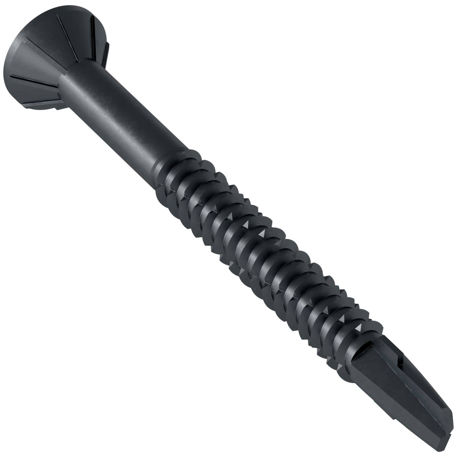 Simpson Strong-Tie TBP1260S Strong-Drive TB WOOD-TO-STEEL Screw (Collated),  #12 x 2-3/8-in. Black Phos., 1000-Pack